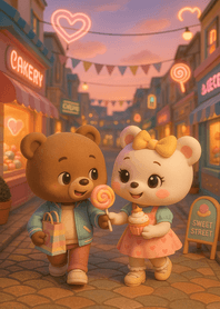 Evening Sweet Street Date Stroll