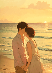 絕美情人節-夕陽下的Kiss1.3金黃色