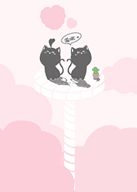 Cat on Platform J-Pale Dusty Pink (Pi05)