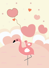 Cute flamingo theme v.3