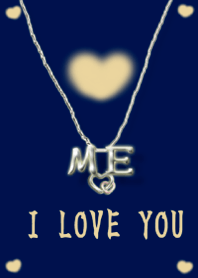 イニシャル34 M&E 　ネイビー