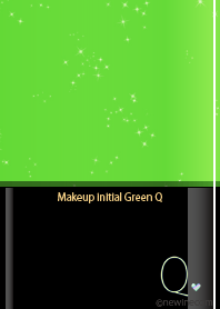 Makeup initial Green Q.