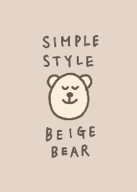 SIMPLE STYLE/BEIGE BEAR