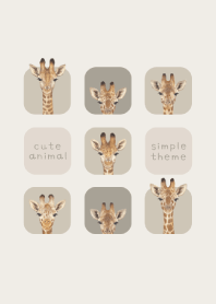 ANIMALS - Giraffe - GREEN GRAY