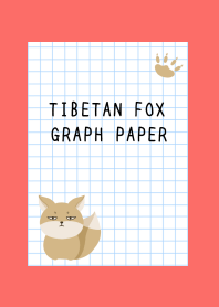 TIBETAN FOX GRAPH PAPER-VERMILION