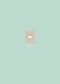 Cute Bear Pale Mint Green Beige