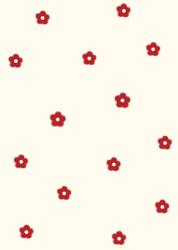flower pattern -redbeige-