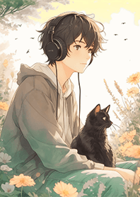 힐링생활-고양이친구 소년과 고양이7.4