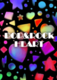 Pop and rock colorful heart