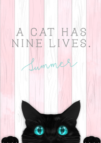 BLACK CAT -Pink White-