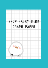 SNOW FAIRY BIRD GRAPH PAPER-TURQUOISE