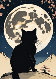 Cat under the Moon 7C21AA