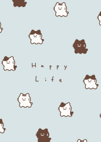 Smile Cats|light blue brown.