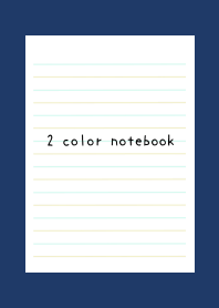 2 COLOR NOTEBOOK-LB&YEL GR-NAVY BLUE