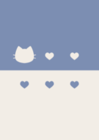 cute cat&heart.(beige&dusty colors:07)