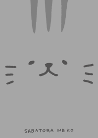 ねこ顔(サバトラ猫)