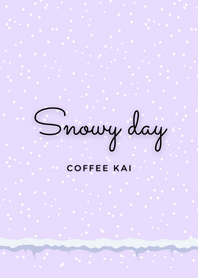 "Snowy day" Kawaii purple
