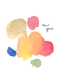 New Year color theme. watercolor *