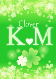 K&Mイニシャル運気UP!幸せのクローバー緑