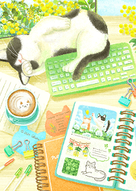 Happy life with my beloved cat