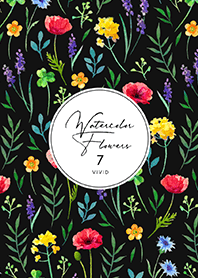 Watercolor Flowers 7 - Vivid
