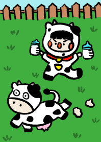 乳牛跩寶寶粉藍版