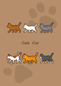 散歩する猫(ミルクティー色)