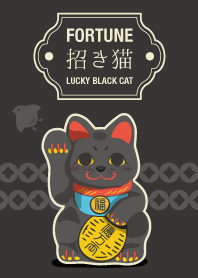 fortune lucky black cat