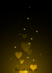 - Beautiful Amber Yellow Heart -