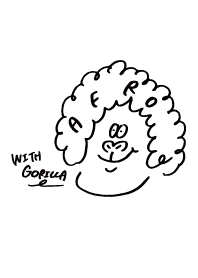 with AFRO Gorilla(white)