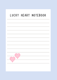 LUCKY HEART NOTEBOOK-BLUE GRAY
