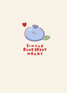 simple blueberry heart beige