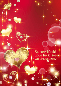 Super luck! Love luck rise GoldHeart RED