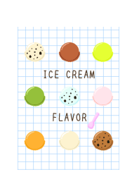 ICE CREAM FLAVOR GRAPH PAPER/WHITE