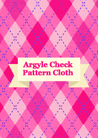 Argyle Check Pattern Cloth Pink