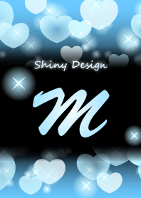 M-Initial-Light blue Heart