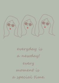 everyday is a newday (green beige)