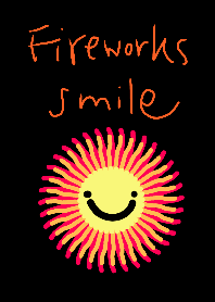 Fireworks smile dark sky