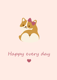 ピンクかわいいコーギー