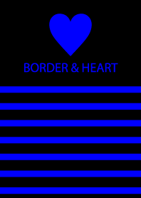 BORDER & HEART-Vividblue-