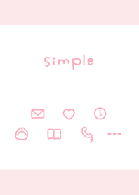 simple mini ♡ pink×white