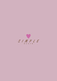 DUSKY PINK BROWN - SIMPLE HEART
