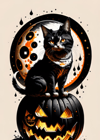 halloween cat FDe8d7