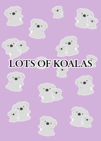LOTS OF KOALAS-DUSTY PINK PURPLE