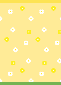 A tiny little flower on yellow