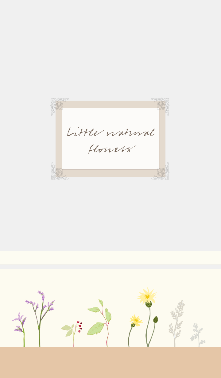 Little natural flowers -beige-