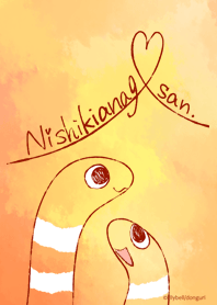 ニシキアナゴさん#水彩タッチ