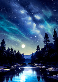 Beautiful starry night view#2941