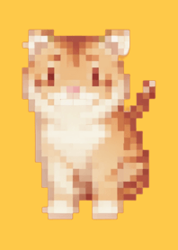 Tiger Pixel Art Theme  Yellow 03