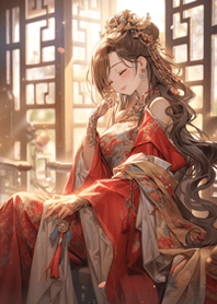 充滿仙氣的古代美女(粉紅)